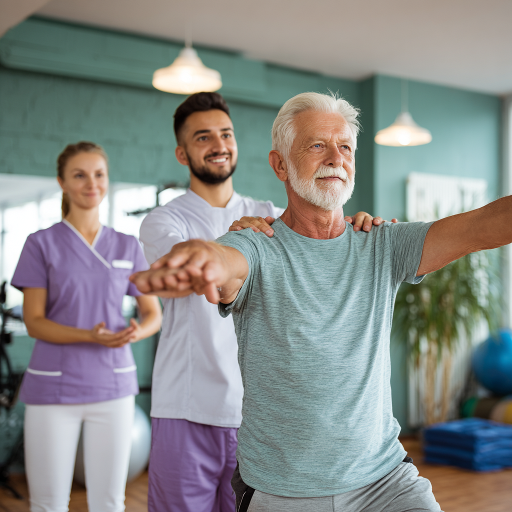 Команда професіоналів pasturind під час роботи з клієнтами різного віку в сучасному реабілітаційному центрі